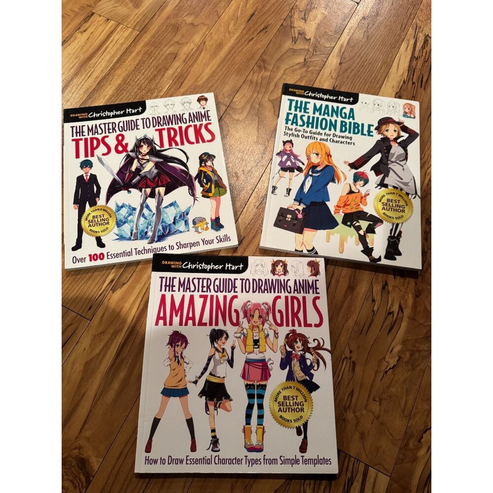 Set of 3 Anime Drawing Books – Guides‎ to Drawing Anime (New Condition) 🎨📖